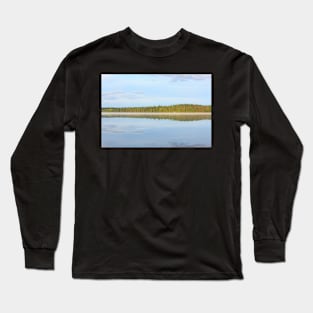 Summer lake scape at morning Long Sleeve T-Shirt